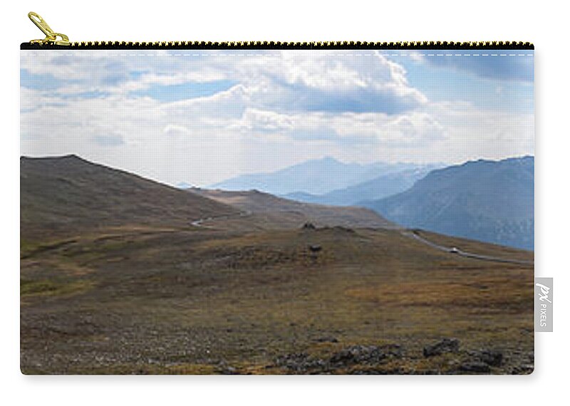 Mountain Carry-all Pouch featuring the photograph Trail Ridge Road Arctic Panorama by Nicole Lloyd