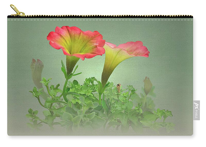 Flower Zip Pouch featuring the digital art Trailing Petunia by M Spadecaller