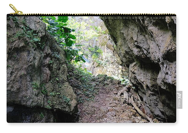 Landscape Zip Pouch featuring the photograph Trails through the valley by Eric Hafner