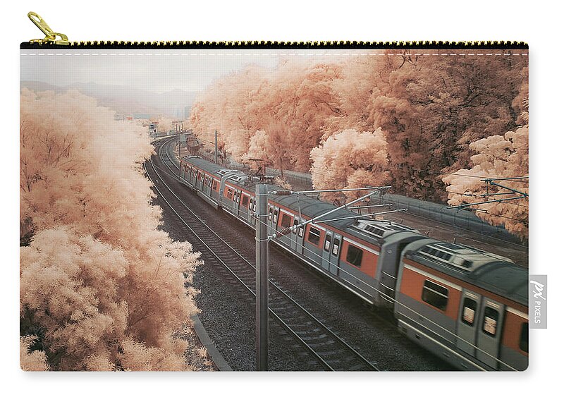 Train Zip Pouch featuring the photograph Train by D3sign