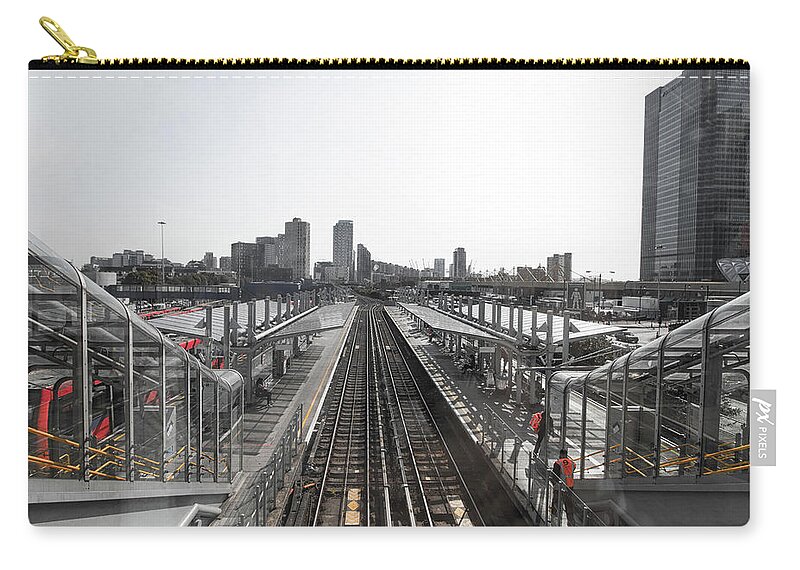 Train Zip Pouch featuring the photograph Trainline by Martin Newman