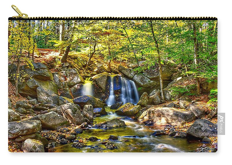 Landscape Carry-all Pouch featuring the photograph Trap Falls by Monika Salvan