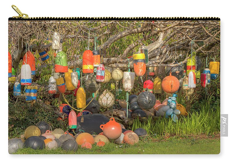 Buoys Zip Pouch featuring the photograph Tree Decorations 0951 by Kristina Rinell