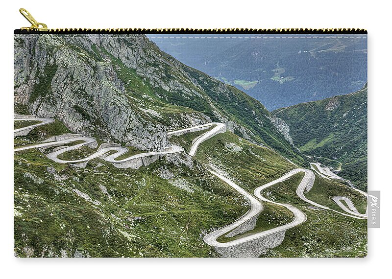 Tremola Zip Pouch featuring the photograph Tremola - Switzerland by Joana Kruse
