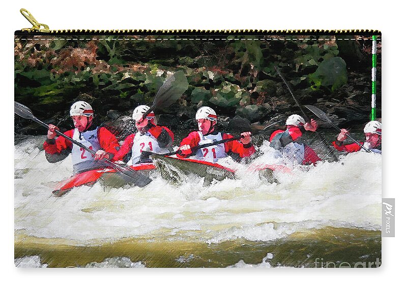 Race Zip Pouch featuring the photograph Triple Crown-21 by Tom Cameron