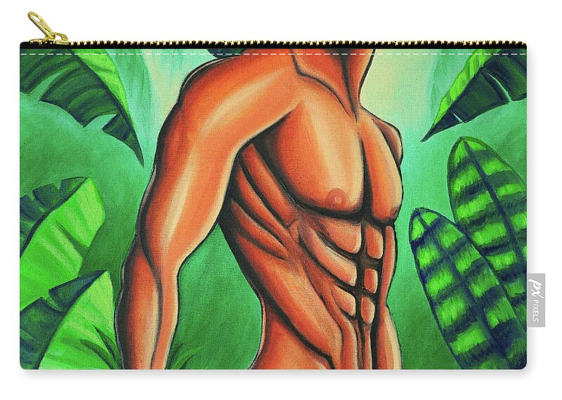 Tropical Zip Pouch featuring the painting Tropic Beauty by Tony Franza