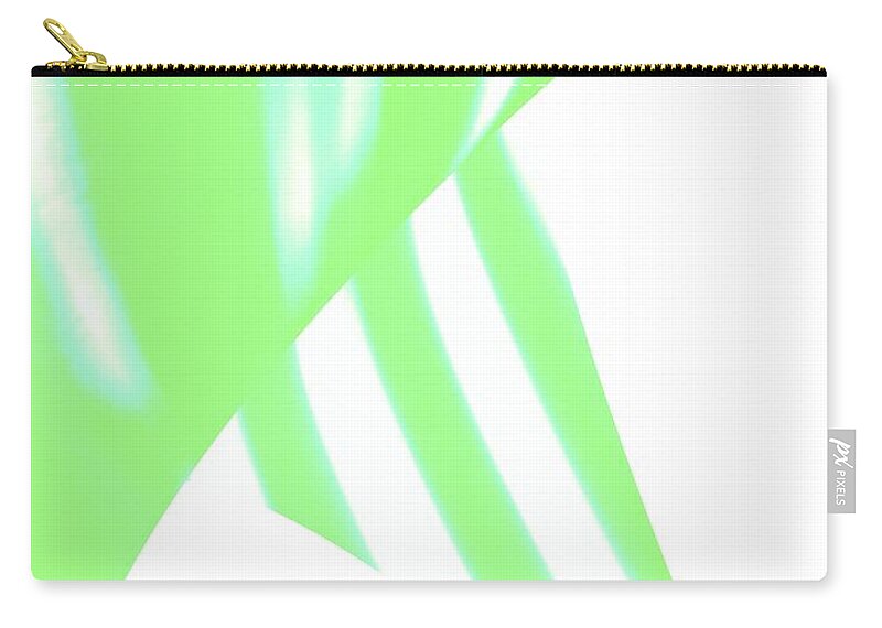 Abstract Zip Pouch featuring the photograph Abstract Art Tropical Blinds Move Green by Itsonlythemoon -