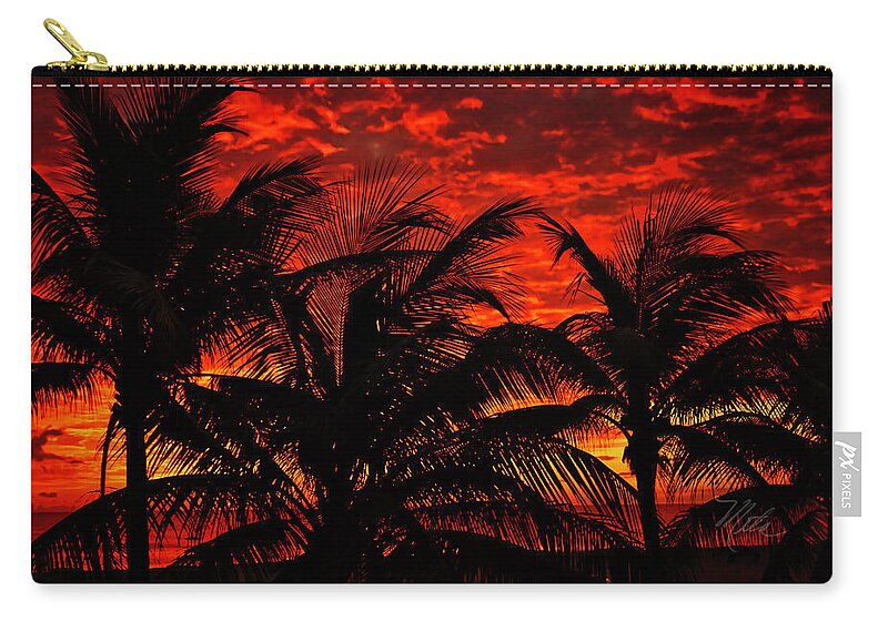 Lighthouse Cove Resort Zip Pouch featuring the photograph Tropical Sunrise by Meta Gatschenberger