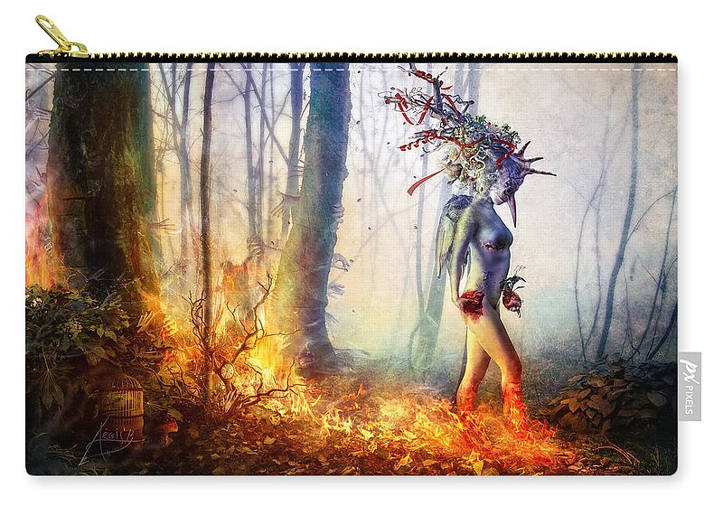 Surreal Carry-all Pouch featuring the digital art Trust in me by Mario Sanchez Nevado