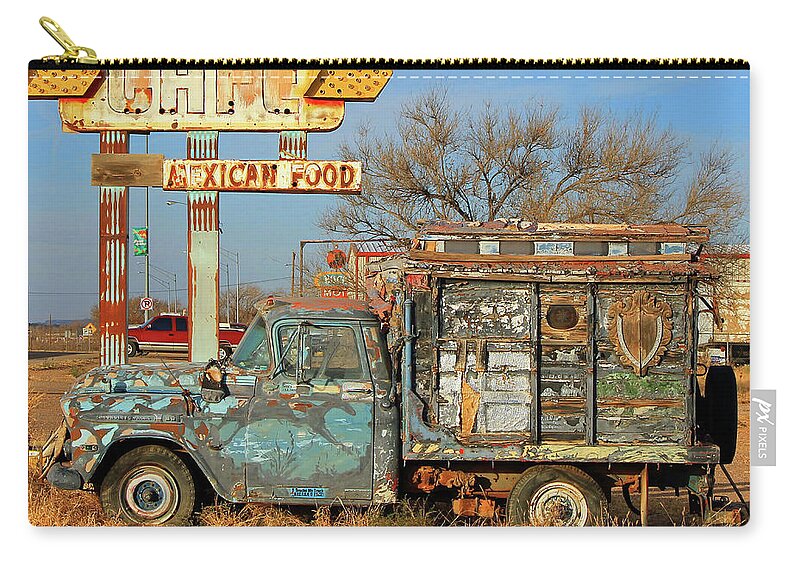 Truck Zip Pouch featuring the photograph Tucumcari Truck by Jonathan Thompson