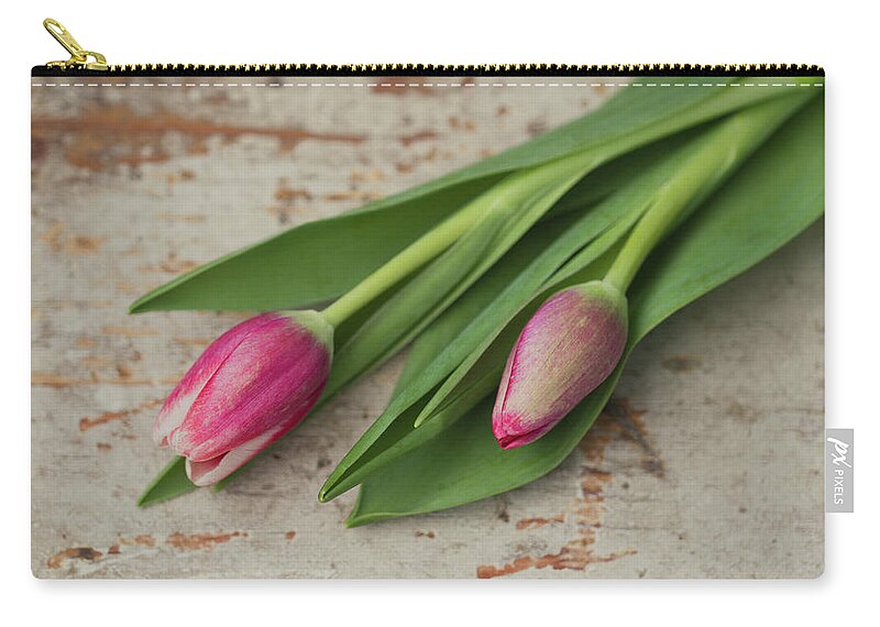 Bud Zip Pouch featuring the photograph Tulip Buds by Elin Enger