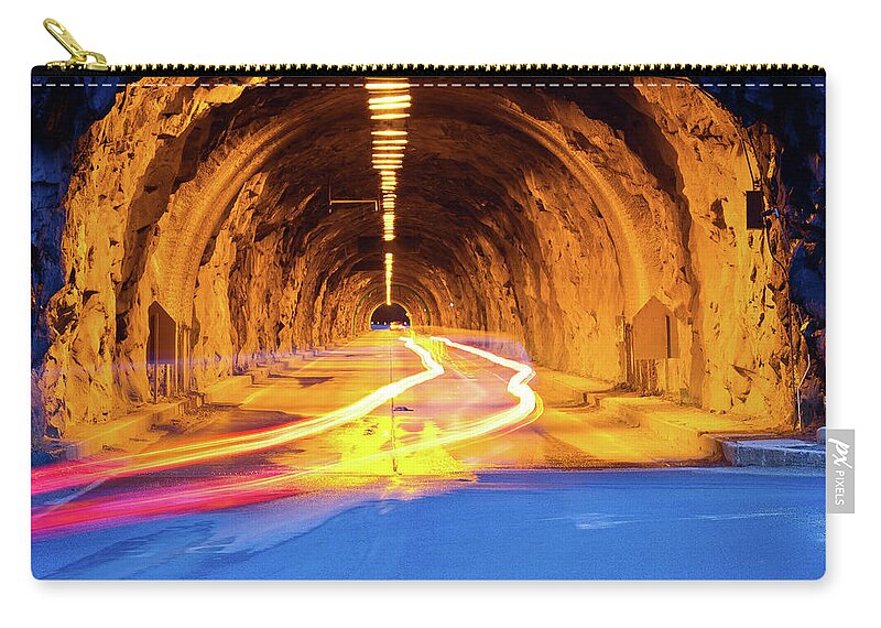 Arch Zip Pouch featuring the photograph Tunnel View by John Lambert @ Lambert Photographic