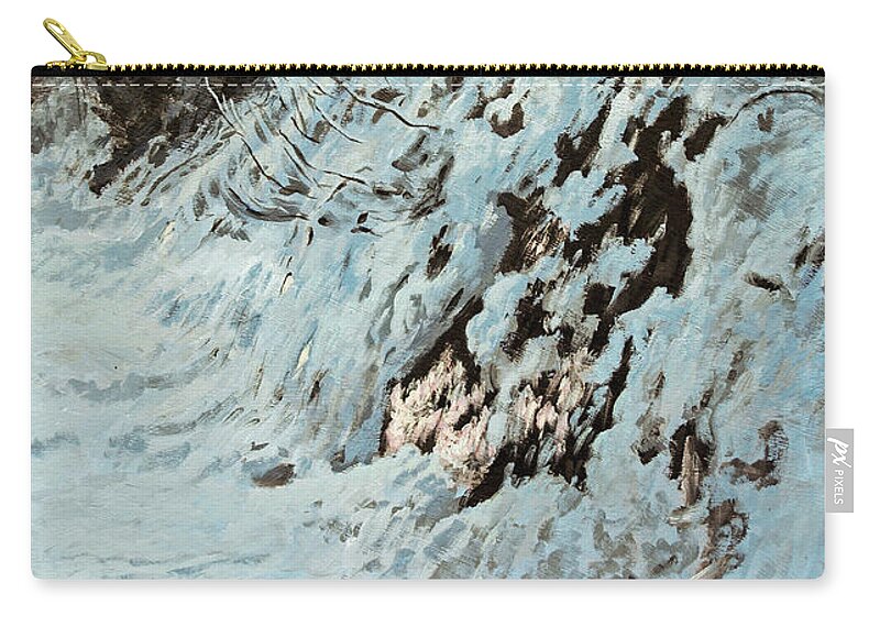 Winter Landscape Zip Pouch featuring the painting Turn of Winter by Hans Egil Saele
