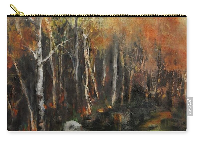 Landscape Zip Pouch featuring the painting Turtle Cove by Lindsay Frost