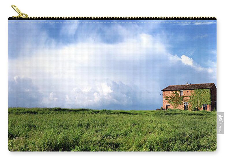 Tuscan Carry-all Pouch featuring the painting Tuscan Farmhouse by Shelley Lake