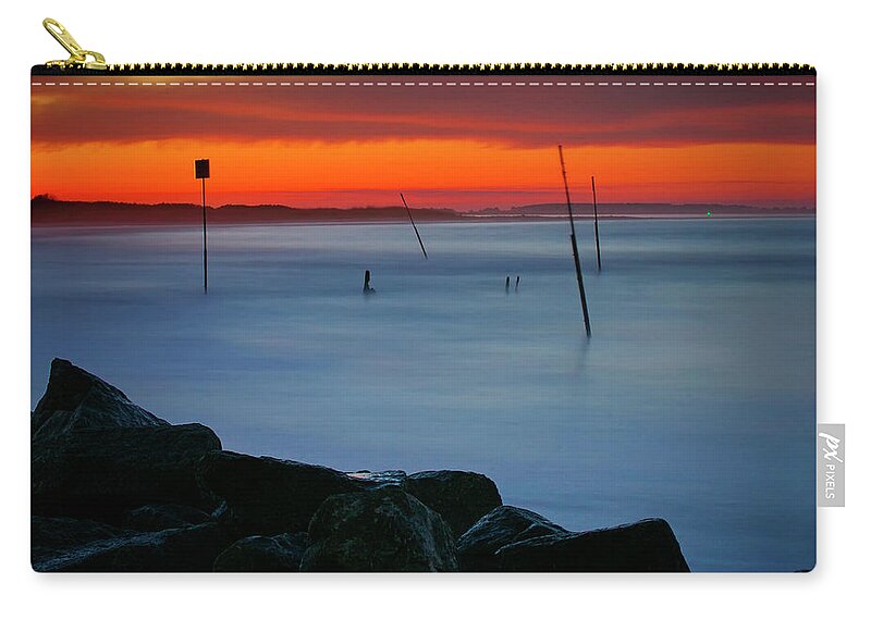 Tranquility Zip Pouch featuring the photograph Twilight Seascape by Joseph Shields