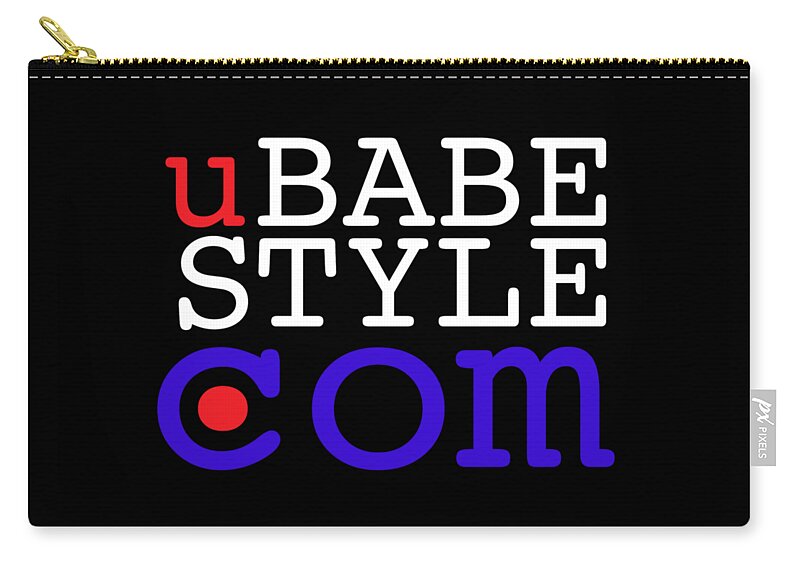 Ubabe Url Zip Pouch featuring the digital art Ubabe Style Dot Com by Ubabe Style