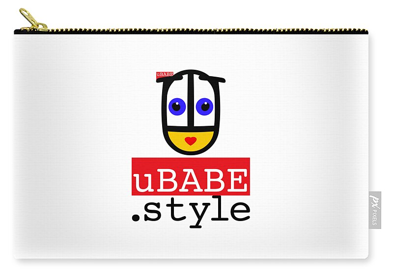 Ubabe Style T-shirt Zip Pouch featuring the digital art Ubabe T Shirt by Ubabe Style
