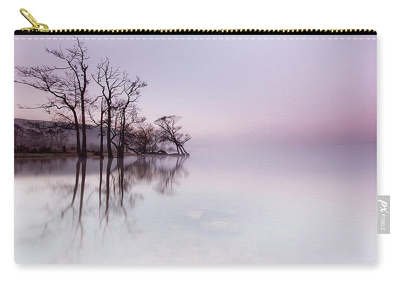 Landscape Zip Pouch featuring the photograph Ullswater Mist at Sunrise by Anita Nicholson
