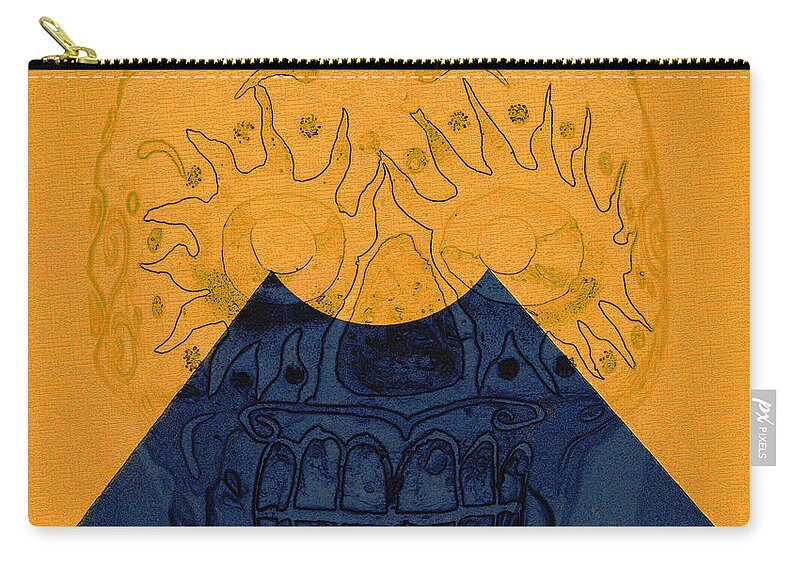 Under A Volcano By Malcolm Lowry Zip Pouch featuring the mixed media Under the Volcano minimal book cover art by David Lee Thompson