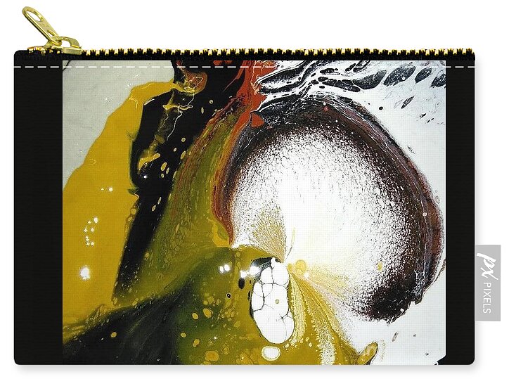 Abstract Zip Pouch featuring the mixed media Untitled by Sonya Walker