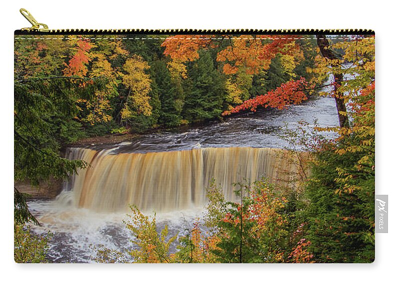 Upper Zip Pouch featuring the photograph Upper Tahquamenon Autumn Colors -0007 by Norris Seward