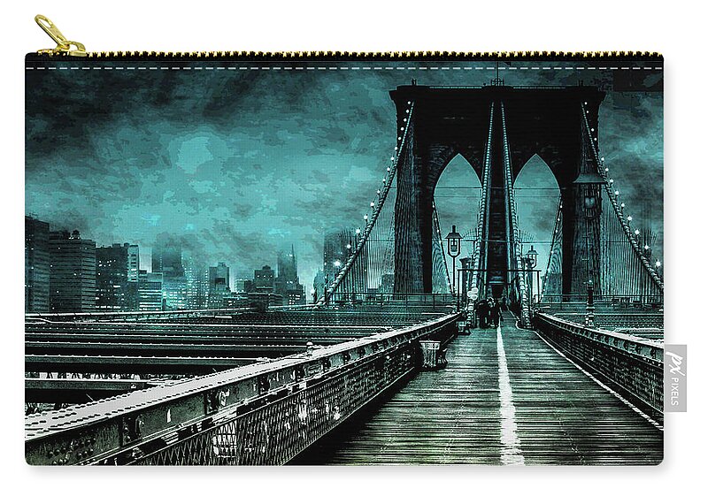 American Zip Pouch featuring the digital art Urban Grunge Collection Set - 01 by Az Jackson