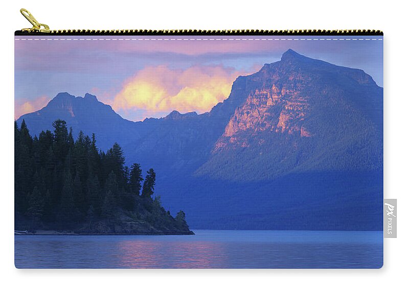Scenics Zip Pouch featuring the photograph Usa, Montana, Glacier Np, Mountains by Paul Souders