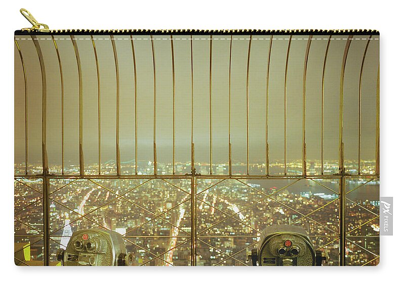 Outdoors Zip Pouch featuring the photograph Usa, New York, New York City Skyline by Silvia Otte