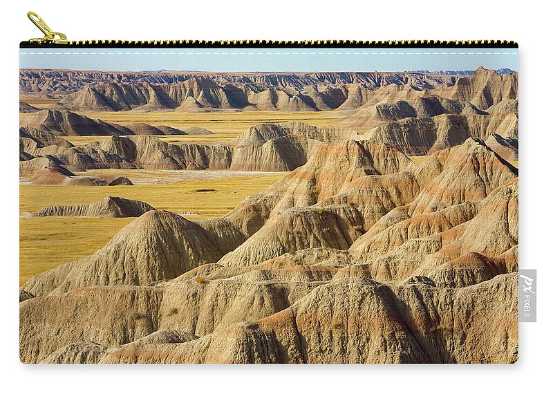 Scenics Zip Pouch featuring the photograph Usa, South Dakota, Badlands Np, Eroded by Eastcott Momatiuk