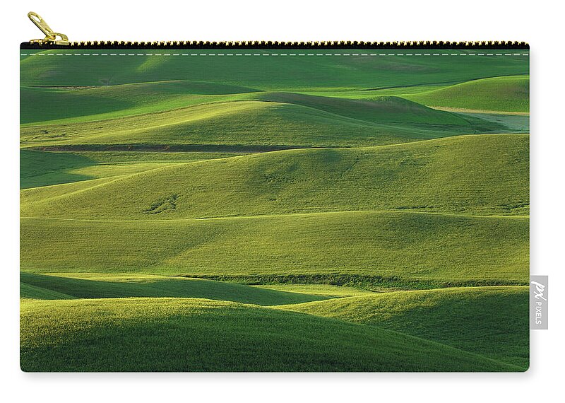 Whitman County Zip Pouch featuring the photograph Usa, Washington State, Green Fields And by Westend61