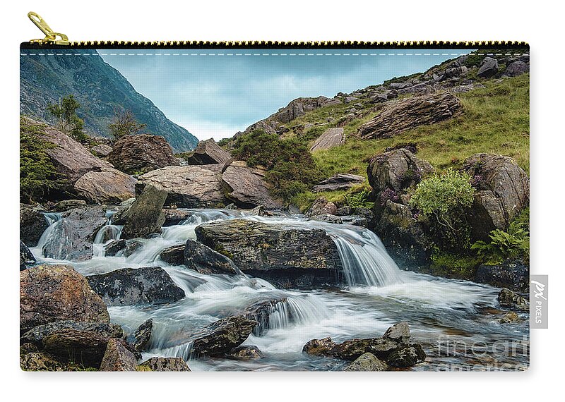 Landscape Zip Pouch featuring the photograph Valley of Waterfalls by David Lichtneker