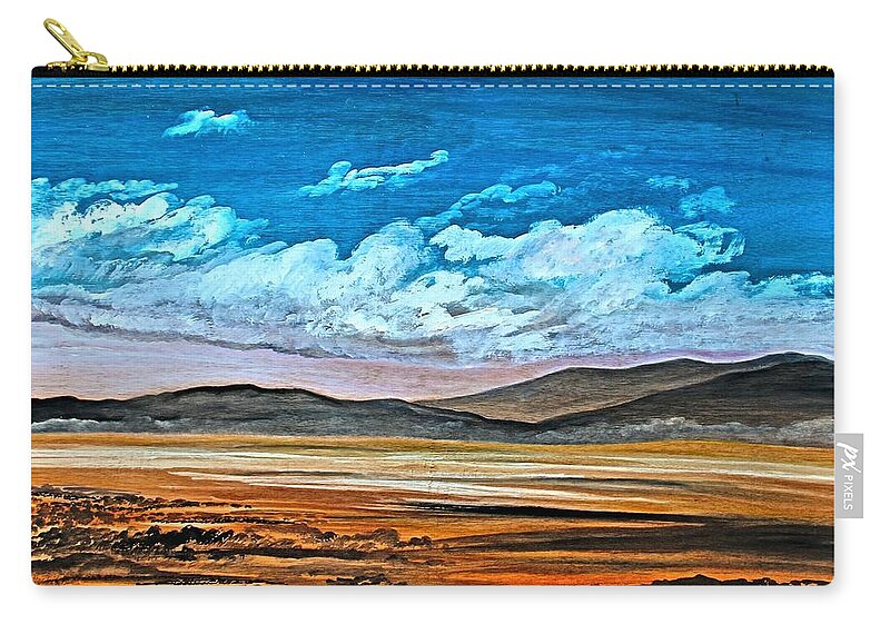 Prints Zip Pouch featuring the painting Vast Places by Barbara Donovan