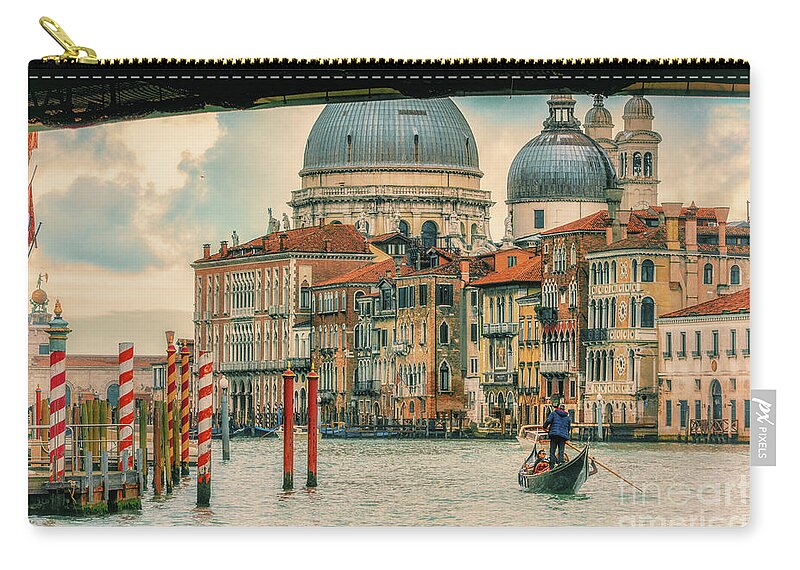Venice Zip Pouch featuring the photograph Venice Grand Canal by David Meznarich