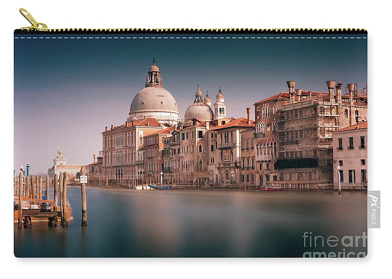 Venice Grand Canal Zip Pouch featuring the photograph Venice Grand Canal by M G Whittingham