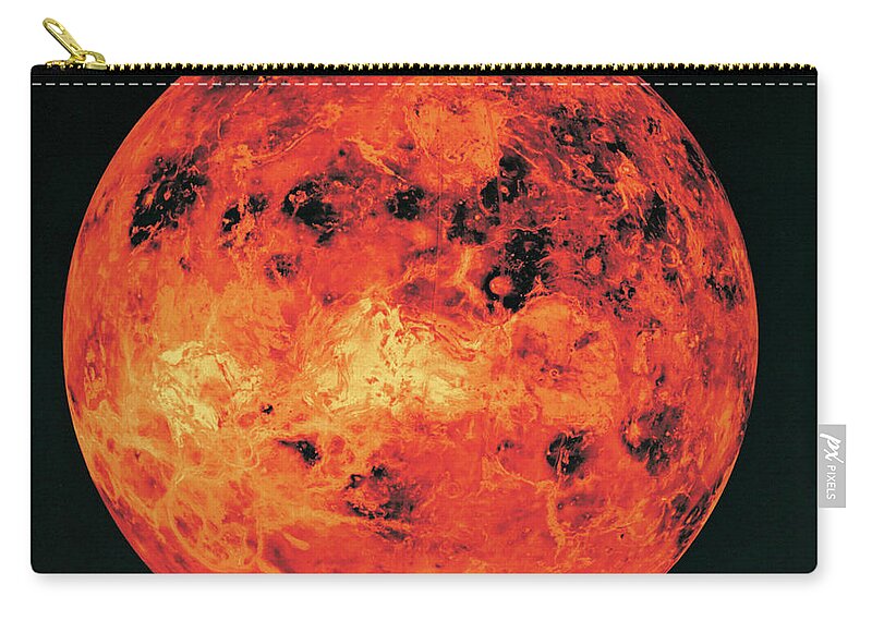 Black Color Zip Pouch featuring the photograph Venus, Radar Map by Digital Vision.