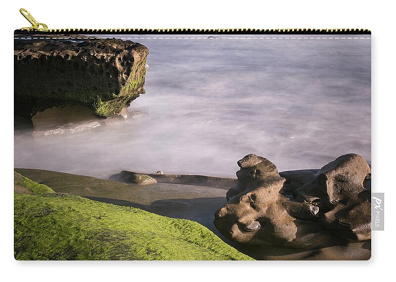 Sea Zip Pouch featuring the photograph Verdant 2 by Ryan Weddle