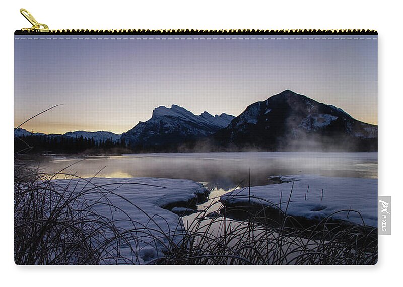 Alberta Zip Pouch featuring the photograph Vermillion Morning by Thomas Nay