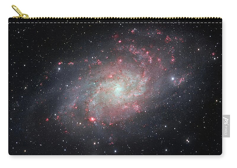 Triangulum Galaxy Zip Pouch featuring the painting Very detailed view of the Triangulum Galaxy by Cosmic Photo