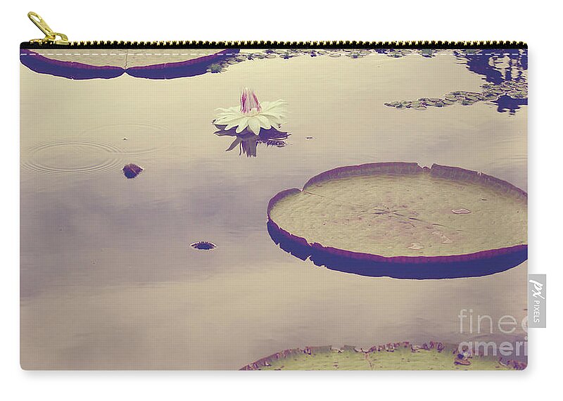 Lake Zip Pouch featuring the photograph Victoria Amazonica III by Cassandra Buckley