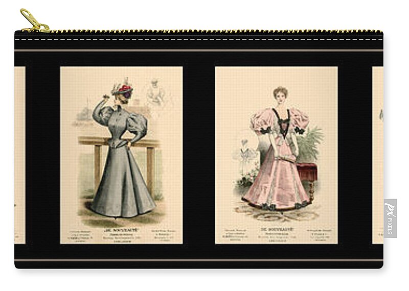 Victorian Fashion Zip Pouch featuring the photograph Victorian Fashion 3 by Andrew Fare