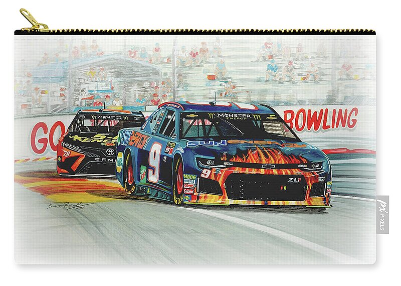 Watercolour Carry-all Pouch featuring the painting Victory At The Glen by Simon Read