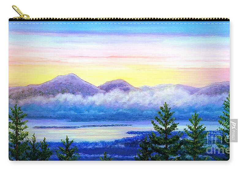 View Zip Pouch featuring the painting View from the Loft, Excerpt by Sarah Irland