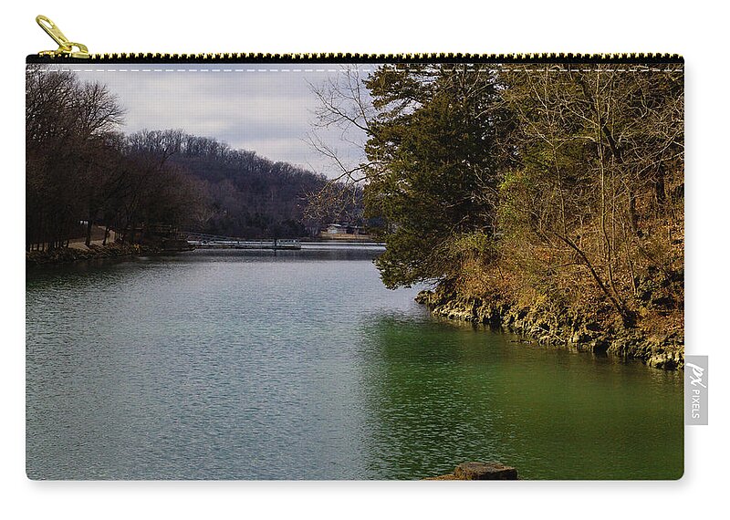 Lake Of The Ozarks Zip Pouch featuring the photograph View From the Spring by Al Griffin