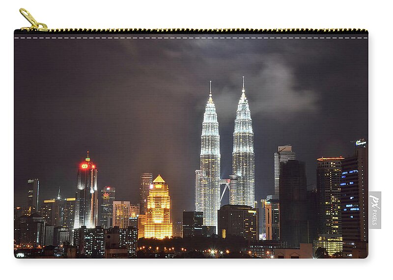 Outdoors Zip Pouch featuring the photograph View Of Kualalumpur City by Dyahniar Photography