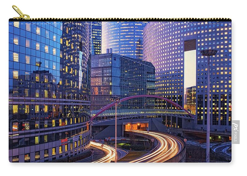 Arch Zip Pouch featuring the photograph View Of Paris City by The World Is Beautiful