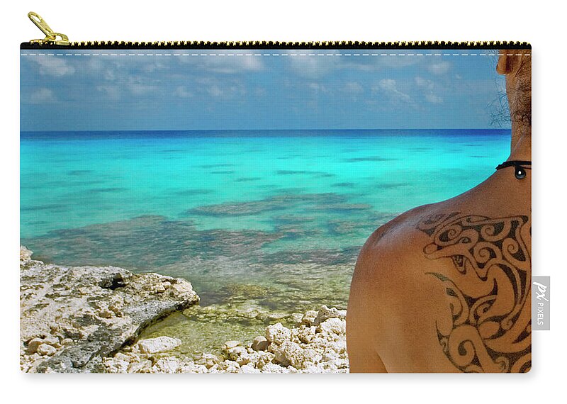 French Polynesia Zip Pouch featuring the photograph Polynesian Tattoo by Tanya G Burnett