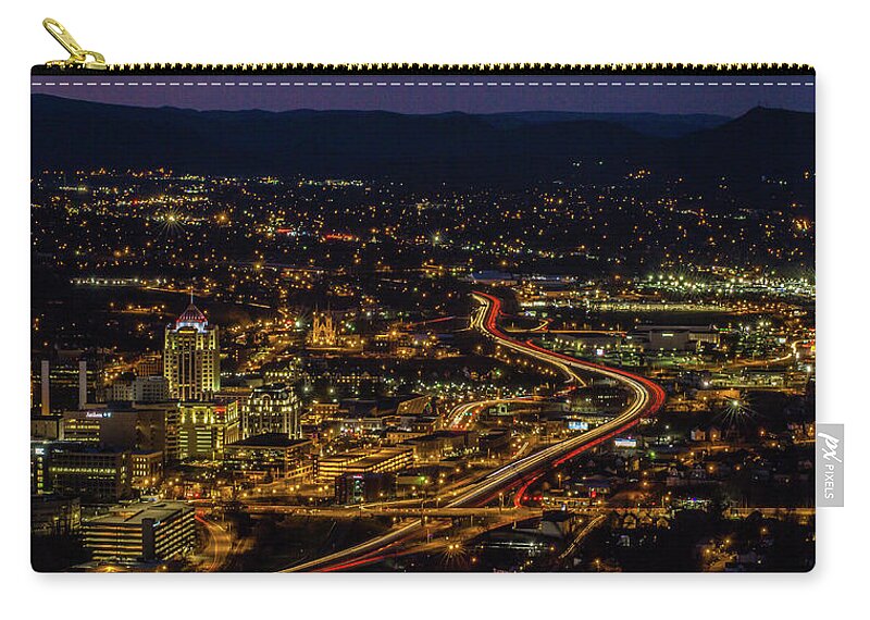 View Zip Pouch featuring the photograph View of Roanoke by Julieta Belmont