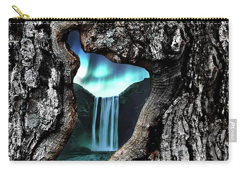 Waterfall Zip Pouch featuring the photograph View to Another World by Andrea Kollo