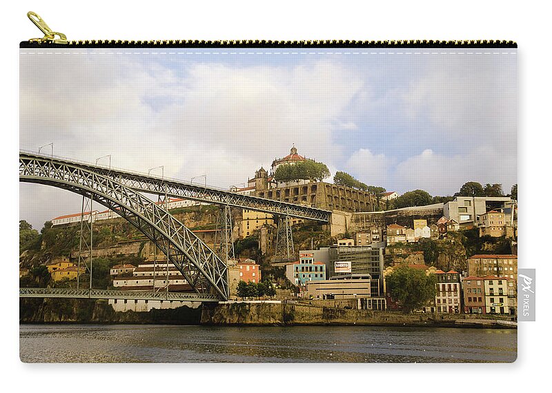 Tranquility Zip Pouch featuring the photograph Vila Nova De Gaia And The Douro River by Megan Ahrens